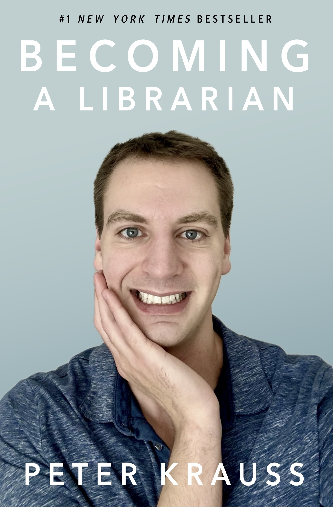 Michelle Obama Becoming like book, but with my portrait and 'becoming a librarian'