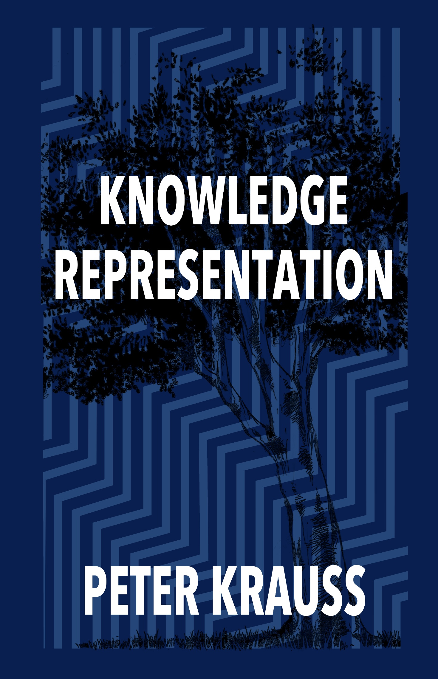A book cover titled KNowledge and representation. It's blue with a black tree.